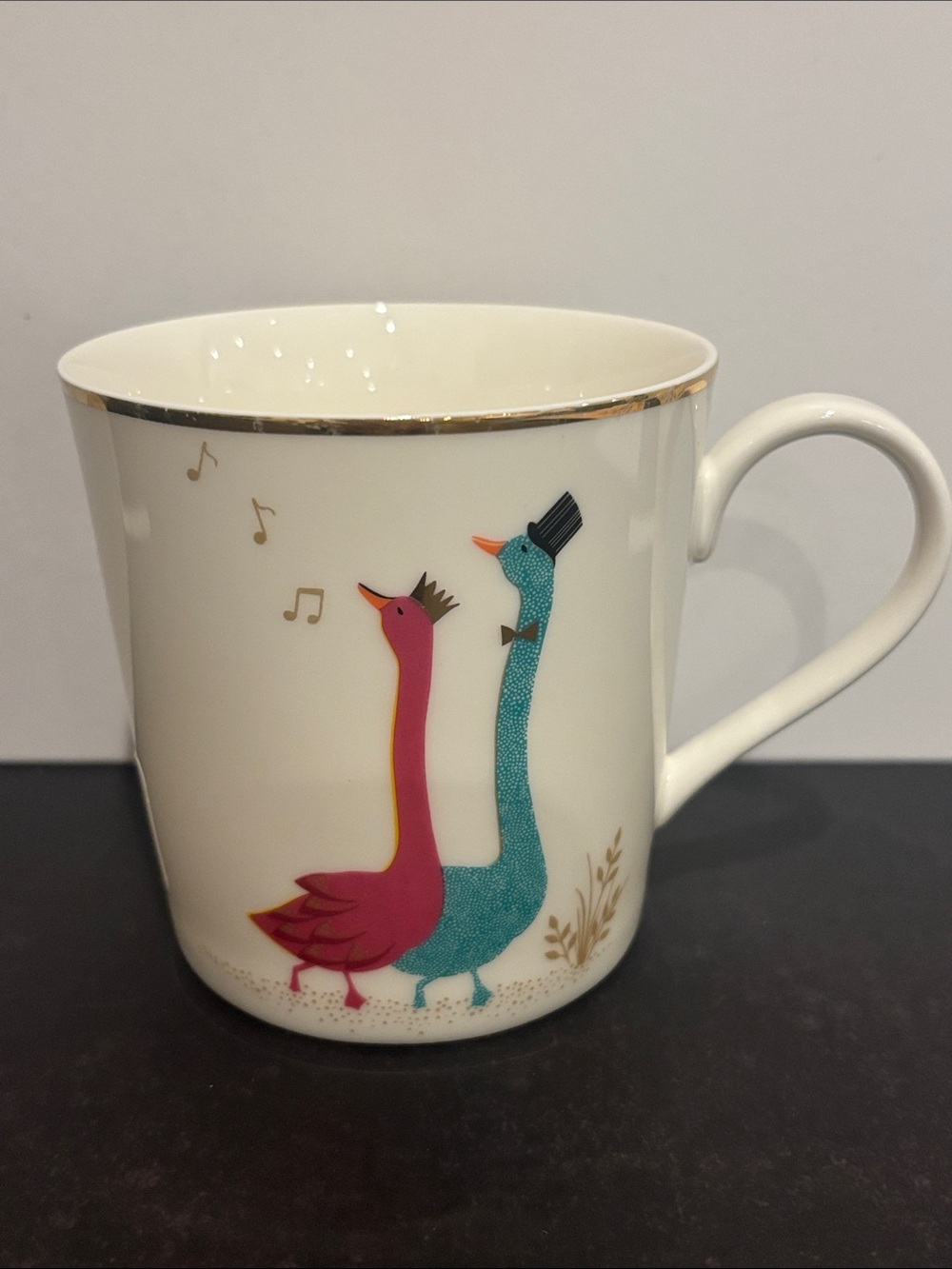 Portmeirion Sara Miller London Piccadilly "Gliding Geese" Mug